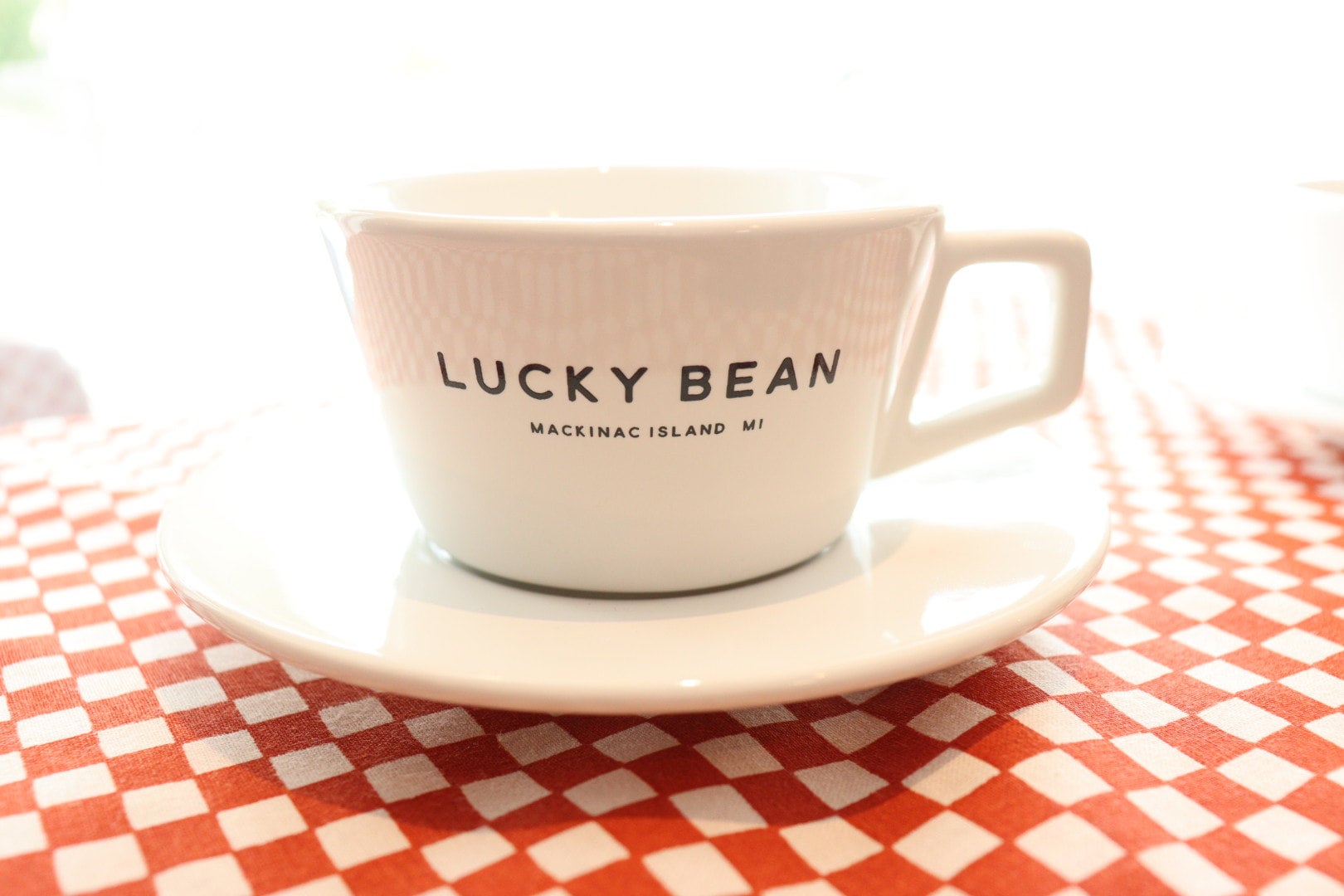 Cappuccino Cup + Saucer Lucky Bean Coffeehouse